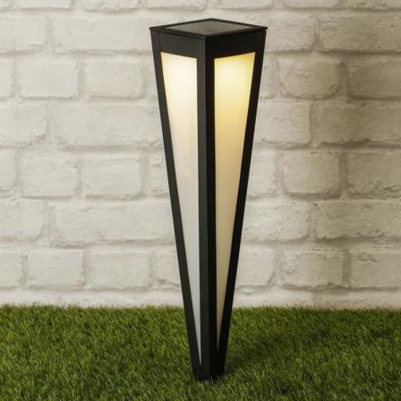 Hi Soldriven Led-trädgårdslampa Med Markspett 58 Cm Svart Svart