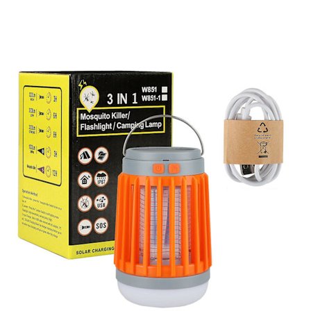 Elektronisk Flue Insekt Zapper Fælde Skadedyrs Lampe Solar USB Mygge Dræber Lys