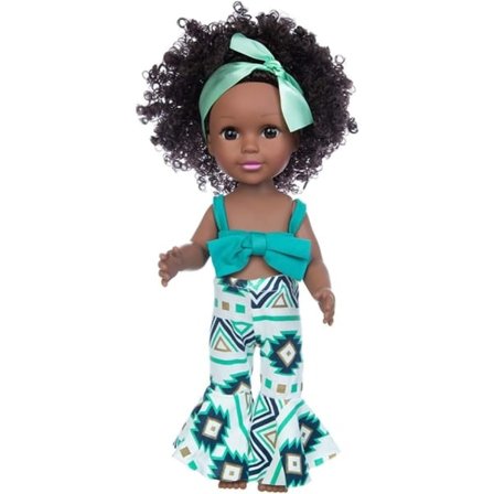 Svarte dukker Mote afrikanske jentedukker Lekedukke 14 tommer for barn