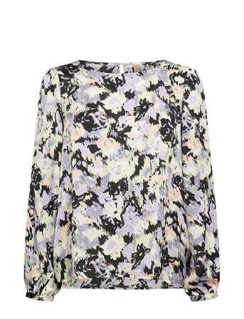 Sc-Adela Bluse Langermet Lilla Soyaconcept*Betinget Tilbud