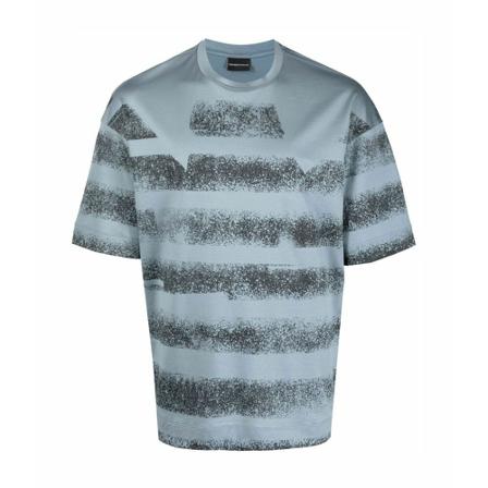 Emporio Armani T-Shirts , Blauw , Heren , Maat: XL