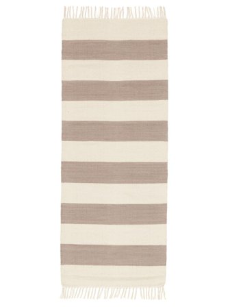 Küchenteppich Cotton Stripe 80X200 Baumwolle Gestreift Braun