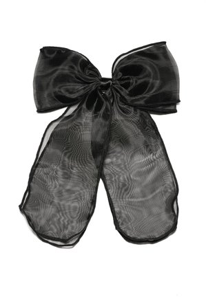 KICKS Beauty Sheer Satin Bow Black, Hår, Hårpynt, Hårklemmer