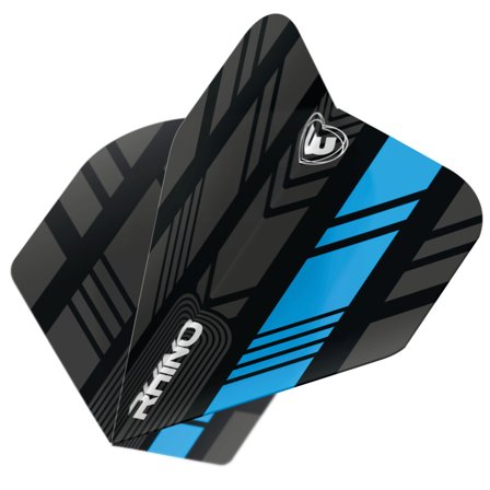 Ailettes de fléchettes Winmau Rhino noir et bleu | Winmau.com