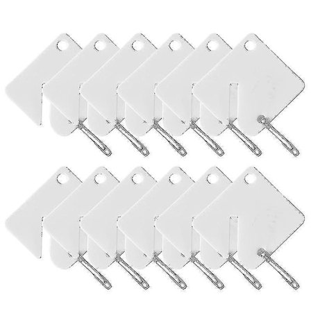 Bärbara 60 st Akrylnyckelbricka med Snap-Hake, Skrivbara