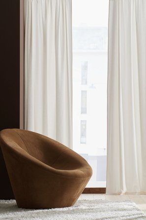 &Home - Sivuverhot puolipanamaa, 2/pakk. - Valkoinen - Sivuverhot - 220 - - Homeroom