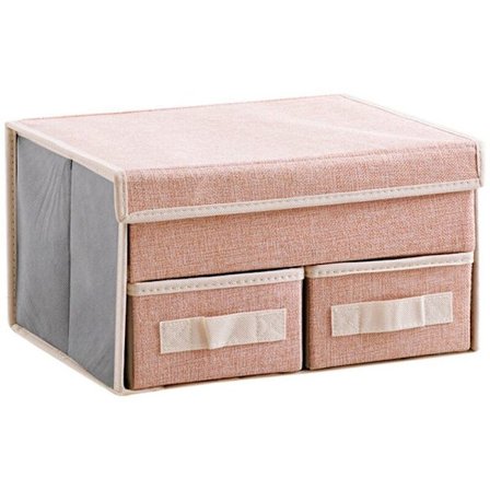 Kaksitasoinen säilytyslaatikko, laatikko, taitettava alusvaatteiden säilytyslaatikko kotiin (kaksitasoiset laatikot)