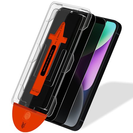 2-PACK Iphone 14 Plus Privacy Skærmbeskytter - Hærdet Glas | [Automatisk Installation] - Boblefri