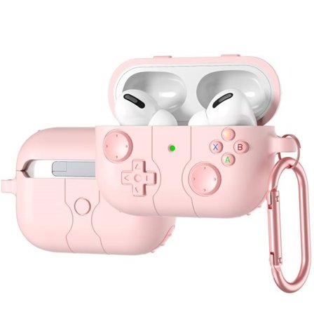 Silikonecover i spilcontroller-design til AirPods Pro 2 – Pink
