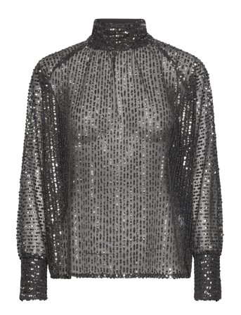 Sc-Viol Bluse Langermet Svart Soyaconcept*Betinget Tilbud
