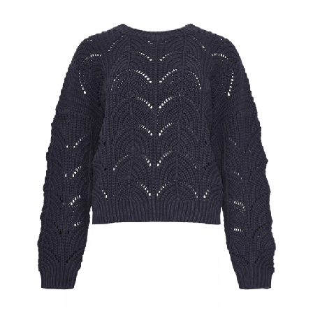 Noella Kari Knit - Navy Tröjor Dam Blå M/L