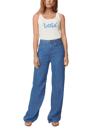 Lois Jeans Skater loose-Z linen hydron soft Dam Blå W31/L32