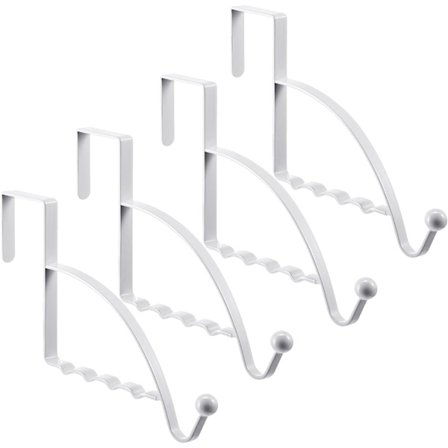 4-delt dørkrog knage multi hængende opbevaringsarrangør tjenerkroge til frakker, kjoler, hættetrøjer, hatte, tørklæder, tasker, nøgler, badehåndklæder