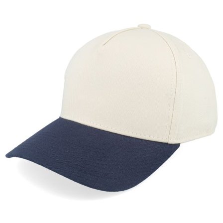 Equip - Beige adjustable Keps - Blank Stone/Navy A-frame Adjustable @ Hatstore