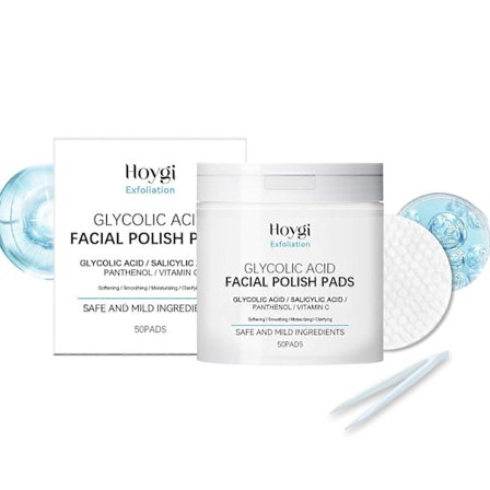 Hoygi Glykolsyra Exfolierande Bomullsduk Rengöring Ansiktshud Skonsam Återfuktande Uppfriskande Uppljusande Hud Bomullsduk