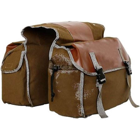 Retro sykkelveske bagasjebærer dobbel bakseteveske for sykkel motorsykkel (bejoey)