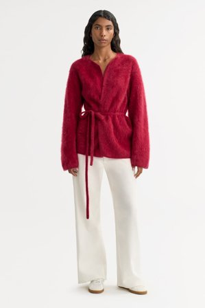 Soft Goat - Brushed Cardigan - Kashmirtröja dam - XS - Dahlia