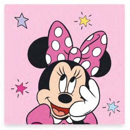 Disney Mimmi Pigg stjärnhandduk, ansikthandduk, 30x30 cm handduk