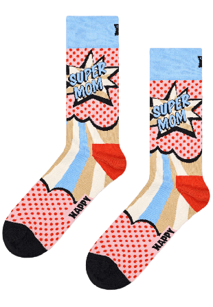 Happy Socks Super Mom Sock Sockor Unisex Rosa 36-40