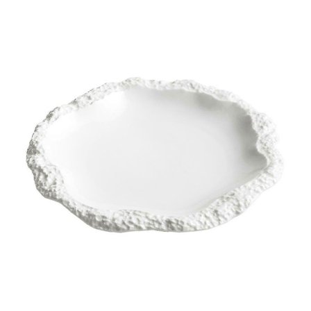 Yksinkertainen yksivärinen astiasto keraaminen pasta-lautanen keittiö epäsäännöllisen muotoinen tarjoilulautanen ruoanlaittoon QGB