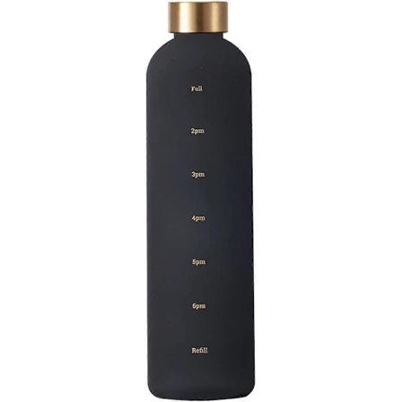 【PP】Water Bottle with Time Marker Leakproof Motivational Sports Water Bottle Daily Measurement for Fitness Gym Work Travel