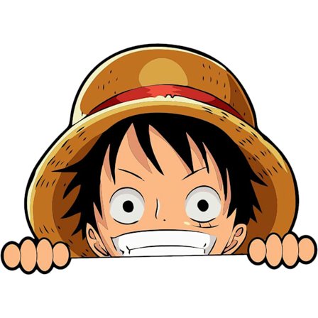 2-pack One Piece Monkey-D-Luffy Peeker - Titta ut från bilen Dekaler DIY Anime Motorcykel