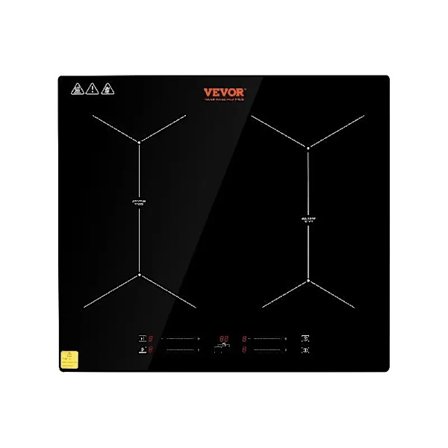 24-tums inbyggd induktionshäll, 6800W effekt, touchkontroll med säkerhetsfunktioner