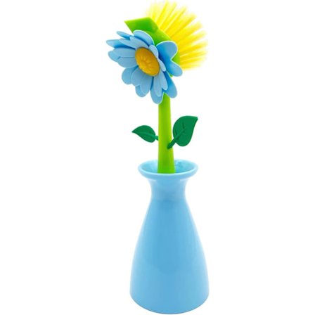 Pitkävartinen astianpesuharja, kukka-astianpesuharja, nailoninen astianpesuharja telineellä, keittiön astianpesuharja