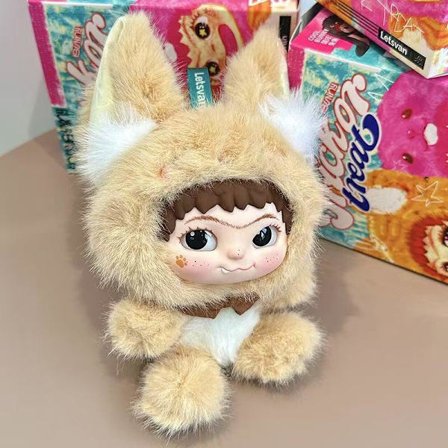 Wakuku Momo Party Plys Blind Box Figurer Sød Ræv, 15 cm