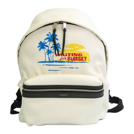 Saint Laurent Vintage, Pre-owned Backpack Wit, unisex, Maat:ONE Size