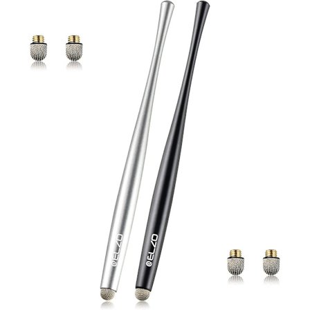 Elzo Stylus Pen 4-pack - Universell pekstift 100 % kompatibel med alla surfplattor med pekskärm, iPhone, iPad, Samsung, Surface, Huawei, Chromebook (