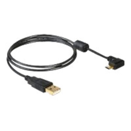 Cable USB-A male > USB micro-B male angled 90° left / right