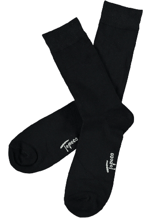 Topeco Strumpa Bambu Enfärgad Strumpor Herr Svart 41/45