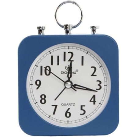 Alarm Kvadratisk Bordur Alarmur Vække Dig Op Lydløs Arbejde Perfekt Til Soveværelse Kontor Blå