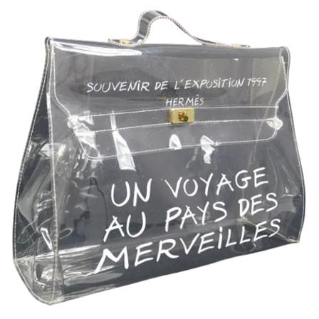Hermès Vintage Pre-owned Vinyl handTass , Wit , Dames , Maat: ONE Size Vintage Tassen