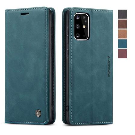 Hög Kvalitet Plånbok Läderfodral För Samsung S20-grön