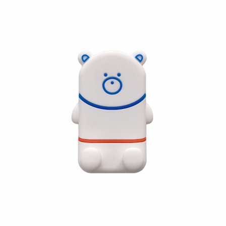 Mobiltelefonholder Stabil Støtte Sammenleggbar Bærbar Silikonmateriale Søt Stil Mobiltelefonholder for Generell Hvit Bjørn_tfrf