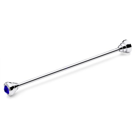 Épingle de col de chemise argentée avec zircone bleue pour hommes - Épingles de cols de chemises