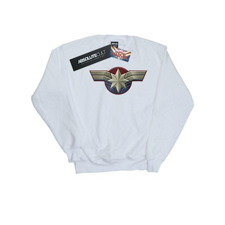 Marvel Girls Captain Marvel Bröst Emblem Sweatshirt 7-8 År W