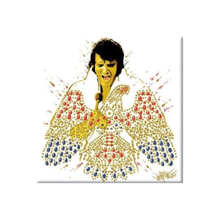 Elvis Presley American Eagle Kylskåpsmagnet En Storlek Flerfärgad