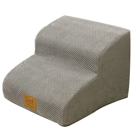 Kæledyrsrampe til katte og hunde, kæledyrstrappe til katte Lav vinkel hældningsdesign 2-trins skammel til møbeladgang, komfortabel kæledyrstrappe med 