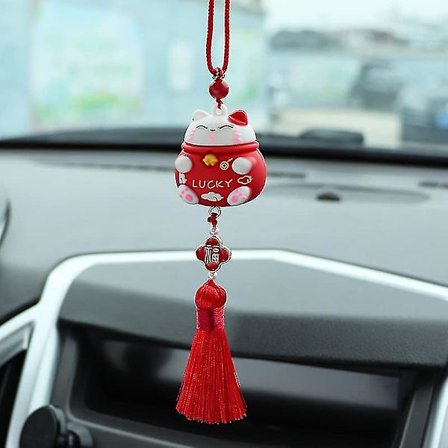 Bakspejlshængende Tilbehør Med Svingende Heldskat - Bilhængende Pynt - Søde Biltilbehør Til Teenagere - Bakspejlshængende Tilbehør - Bilhæng