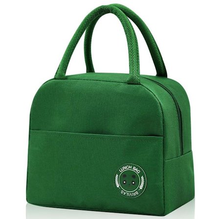Isoleret madkasse til voksne og børn, termisk vandafvisende madtaske til arbejde, skole, picnic (grøn)