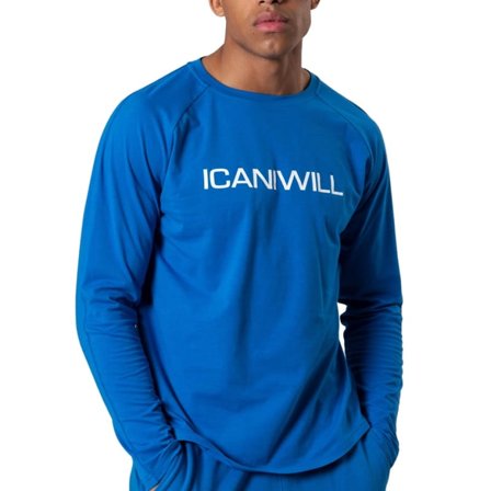 ICANIWILL Men's Essential Longsleeve Men long-sleeved sweaters Blue S