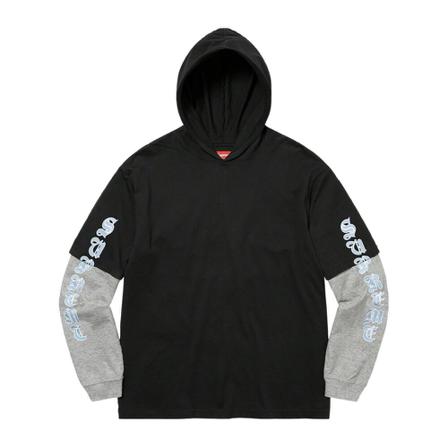 Supreme, Hoodie Zwart, Heren, Maat:L