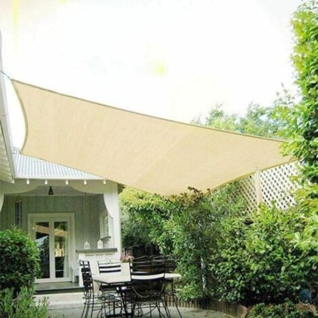 Rektangulær Skygge Sejl 2x5m Skygge Sejl Solsejl Vandafvisende Åndbar UV Beskyttelse til Camping Terrasse Have Balkon O