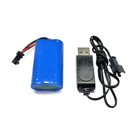 7.4V 500mAh RC Li-ion akku USB-kaapelilla, kestävä johto, suuri kapasiteetti akku FY MN WPL 1/10 4wd R/C M