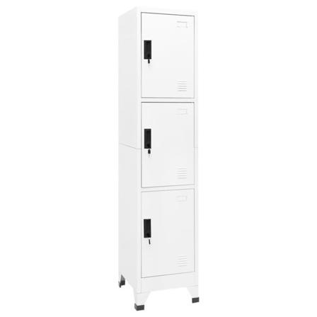 vidaXL Förvaringsskåp vit 38x45x180 cm stål Vit