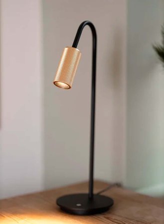 Decor bordlampe - sort/messing