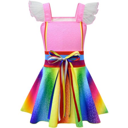 IC Party Girls Anime Cosplay Pretty Nancy Rainbow-mekko Prinsessa zy Rainbow Dress 100cm